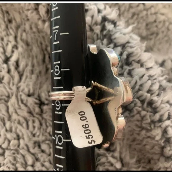 Navajo hand made turquoise ring - Picture 2 of 7